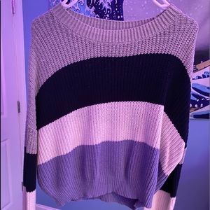 striped f21 sweater